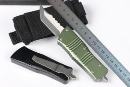 1Pcs High End Small MT UT AUTO Tactical Knife D2 Satin Hell Blade CNC 6061-T6 Handle EDC Pocket Gift Knives With Nylon Bag