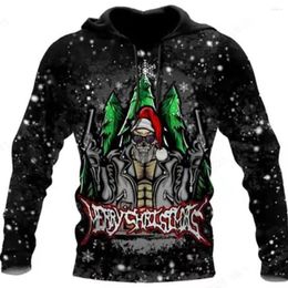 Men's Hoodies 2023 Christmas Skull 3d Printed Sweater Autumn Fashion Shirts For Men Holiday Clothing Streetwear