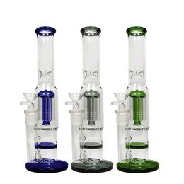 Vintage PREMIUM Glass Bong Water Hookah 12INCH Tree Honeycomb Perc Original Glass Factory Made can put customer logo by DHL UPS CNE