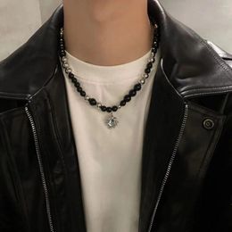 Choker Punk Natural Stone Beaded Necklace Goth Chain Pendants Necklaces For Men Party Jewellery Decoration Gifts Wholesale