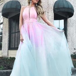 Casual Dresses Big Swing Gauze Backless Sleeveless Drawstrings Hollow Out Slit Sexy Maxi Prom Dress 2023 Summer Women Party Y2k Robe Woman