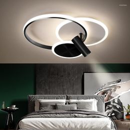 Ceiling Lights Nordic Minimalist Light Bedroom LED Geometric Circular Lamp Creative With Spotlight Study Living Room Lamps