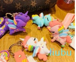 Creative Cartoon Keychain Car Handmade Men's Bag Women's Wallet Bag Silicone Unicorn Doll Pendant