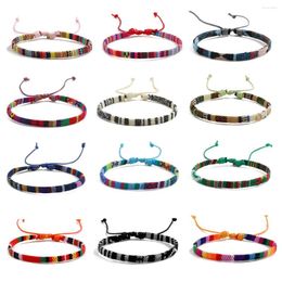 Charm Bracelets Bohemian National Style Handmade Woven Bracelet For Women Lucky Colourful Hand Rope Fashion Jewellery Gift