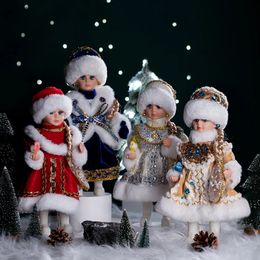 Christmas Decorations 4 Style Handmade Christmas Doll Sequin Ornaments Snow Maiden Princess Doll Standing Home Decoration Party Decor Navidad Noel 231122