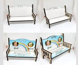 Sublimation MDF memorial long benches Party Supplies blank wooden ornament Heat Transfer personality decoration Home Accessories Z6885241