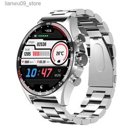 Wristwatches Smart Watches SK27 Men Bluetooth Call Compass NFC AI Voice Wireless Charging 400mAh Big Battery Fitness Sports SmartwatchQ231123