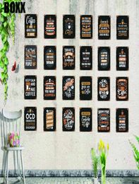 Coffee sign Shabby Chic Vintage Style Kitchen Sign Retro Bar Cafe Shop Home Metal Wall Art Decor 30X20CM1699554