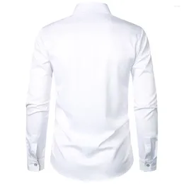 Men's Dress Shirts Stylish Polka Dots Classic Button Down Tops Long Sleeve Blouse Various Colours Available S 2XL Sizes