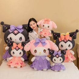 2024 Hot Sale Wholesale Cute Pink Dresses Rabbit Kuromi plush Toys Children's Games Playmates Holiday Gifts Room Decor Holiday Gifts