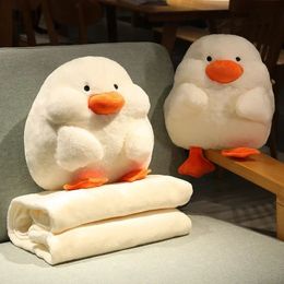 Blankets Two in one duckling warm hands pillow quilt dualpurpose office nap blanket car 231123