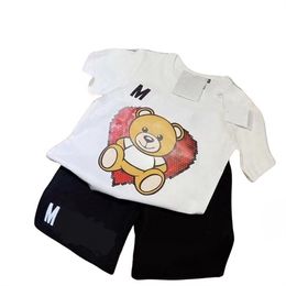 Children's short-sleeved T-shirt shorts cotton suit 2023 new fashion pioneer male and female suit trend 90-160CM D202