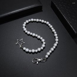 Pendant Necklaces Luminous Bead Bracelet Pentagram Faux Pearl Ladies Trend Hip Hop Late Night Party Jewelry Accessories