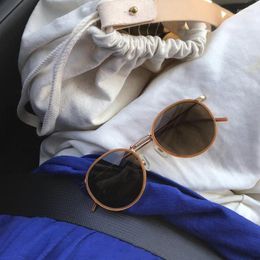 Sunglasses Retro Round Alloy Women Cool Street S Sunshade Glasses Dustproof Windproof Riding UV400 Men