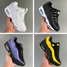 2024 High Quality Mens 95s running shoes All Black Triple White Red Yellow Cushion Mens Women Sneakers Fashion Athletics Trainers designer Running Shoes Size 5.5-12