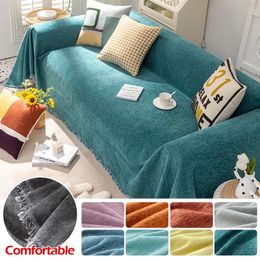 Chair Covers Universal Sofa Towel Solid Fringe Napkin Summer Camping Blanket Shawl Cloth Full Cover Cushion Nordic Style Home el 231123