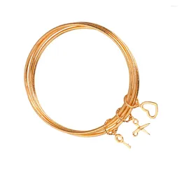 Anklets Fashion Woman Bracelets Multi Ring Thin Gold Plated Charm Women Frosted Bangle Miss