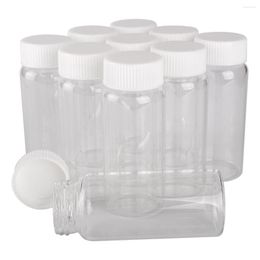 Storage Bottles 15 Pieces 65ml 37 90mm Glass With White Plastic Caps Spice Container Candy Jars Vials DIY Craft For Wedding Gift