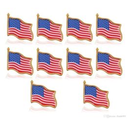 American Flag Lapel Pin United States USA Hat Tie Tack Badge Pins Mini Brooches for Clothes Bags Decoration6509307