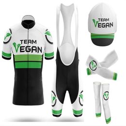 2024 Vegan Black green cycling team jersey 19D bike shorts set Ropa Ciclismo MENS MTB summer PRO BICYCLING Maillot bottom clothing307Z