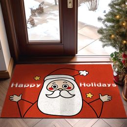 rug Christmas Designer rug Thickened PVC carpet Door mat cartoon Christmas decorations Tailor-made foot pads