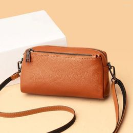 Evening Bags Real Cowhide Vintage Small Shoulder Bag 2023 Spring Women's First Layer Of Mobile Phone