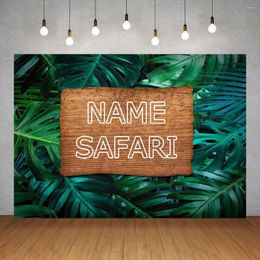 Party Decoration Tropical Jungle Customized Birthday Green Leaves Pocall Baby Shower One Backdrop Wedding Scene Pography Backgrounds