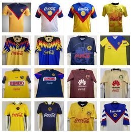 987 1988 Guadalajara Tigres RETRO soccer Jerseys Club America LIGA MX Football Shirts MEXICO R.SAMBUEZA P.AGUILAR O.PERALTA C.DOMINGUEZ MATHEUS Football shirt S-2XL