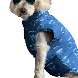 Fashion Print Dog Waistcoat Designer Dog Cat Warm Coat Schnauzer Bichon Corgi Teddy Pet Sleeveless Coat