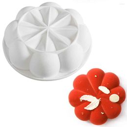 Baking Moulds Silicone Cake Mold 3D 8 Petals Flower Pans Tools Mousse Chocolate Dessert Mould Tool