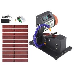 High Quality Waterproof Belt Grinder Machine Water-Cooled Knife Sharpener Belt Sander With Sharpening System With 10 Sanding Belts Stepless Speed Regulation