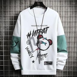 Men's Hoodies Trendy Sweaters Korean Harajuku High Street Sweatshirt Digital Printing High-quality Clothing Autumn Long Sleeve Top