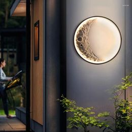 Wall Lamp Novelty Moon LED Lights Minimalist Art Foyer Bedroom Balcony Sconce Creative Design Crescent Decorative Lighting Fixtures