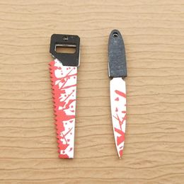 Charms 10pcs Acrylic Blood Knife Saw Charm For Jewellery Making Supplies Earring Pendant Necklace Diy Craft Accessories Materials