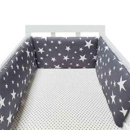 baby nursery Nordic Stars Design Baby Bed Thicken Bumper Crib Around Cushion Cot Protector Pillows borns Room Decor 210812218p