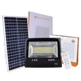 Solar Flood Lights 200W Spotlight Waterproof IP66 Dual White Warm White LED Solar Lamp Outdoor for Garden Street Garage Park