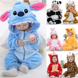 costume Soft Unisex Sleepwear Baby Toddlers' Pajamas kigu Cartoon Animal cosplay Onesie rumi Romper boys girls 2021325v