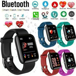 116plus Smart Men Blood Pressure Waterproof Smartwatch Women Heart Rate Monitor Fiess Tracker Watch Sport For Android IOS