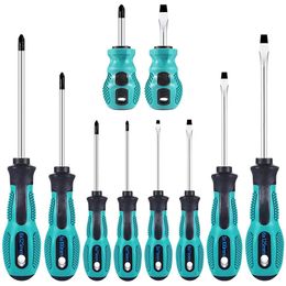 Tool Box Magnetic Precision Screwdriver Set with Phillips and Flat Head Tips NonSlip Handle for Home Repair Improvement 231122