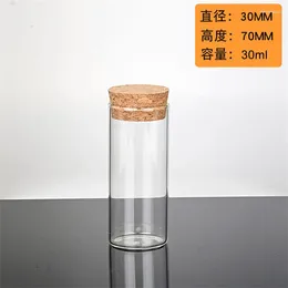 Storage Bottles 70pcs 30ml 30 70mm Test Tubes Glass Bottle With Cork Lids Potion Jars Vessels Spice