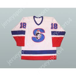 Custom WHITE 18 ARI HAANPAA SPRINGFIELD INDIANS HOCKEY JERSEY NEW Top Ed S-M-L-XL-XXL-3XL-4XL-5XL-6XL