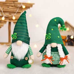 Other Event Party Supplies St Patricks Day Decoration Doll Green Plush Gnome Faceless Irish Decor Saint Patrick Ornaments Gifts 230422