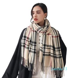 Scarves Women Autumn Winter Scarf Lady Cashmere Feeling Muffler Spring Fall Large Blanket Wrap Wholesale