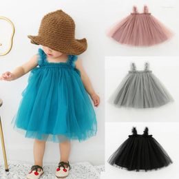 Girl Dresses ! Ins Summer Suspenders Mesh Dress 1-6 Years Old Children Party Princess Gown Wedding Tutu Overall