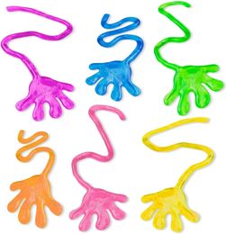 Gift Wrap 12PCS Vinyl Mini Sticky Hands Toys Perfect for Children Party Favors Boys and girls Pinata fillers Bag Carnival Prizes 230422