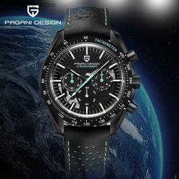 Wristwatches PAGANI DESIGN Moon Men's Watches Luxury Brand Quartz Waterproof Skeleton Sport Chronograph AR Sapphire Glass Reloj Hombre 1779Q231123