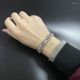 Link Bracelets Vintage Style Bracelet Men's Unique Carving Cuban Chain Stainless Steel Men Bangle Fashion Jewelry 21CM 18CM 1PC