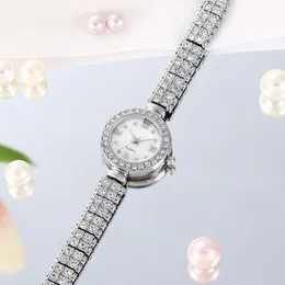 Wristwatches UTHAI W47 Fashion Light Luxury Temperament Women's Watch Round Diamond Clock Ladies Jewellery Versatile Wristwatch