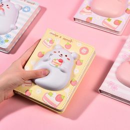 Bear Squeeze Toy Decompression Notebook Student Planner Colour Pages Diary Reliev Budget Book Stress Gifts