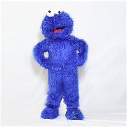 2024 High quality Cookie Monster Blue Mascot Costumes Halloween Fancy Party Dress Cartoon Character Carnival Xmas Easter Advertising Birthday Party